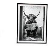 Customize to your space with this fun Highland cow canvas