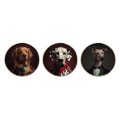 These high-quality coasters feature a beautiful and intricate design of various dog breeds