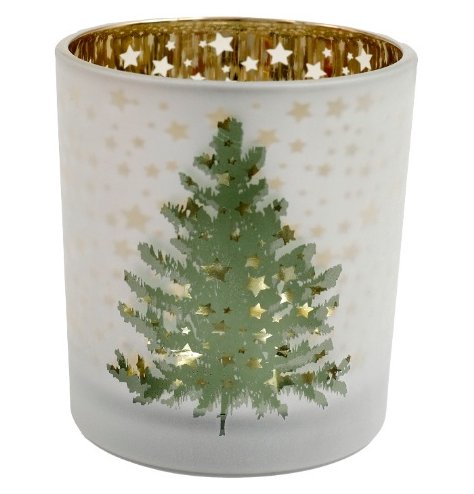 Christmas Tree Design Candle Holder, 8cm