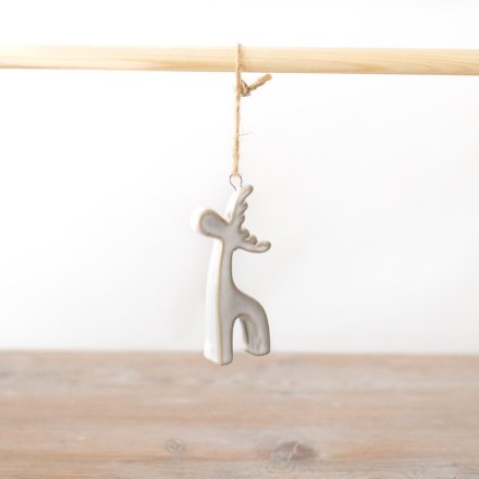 Hanging Reindeer Decoration, 9cm