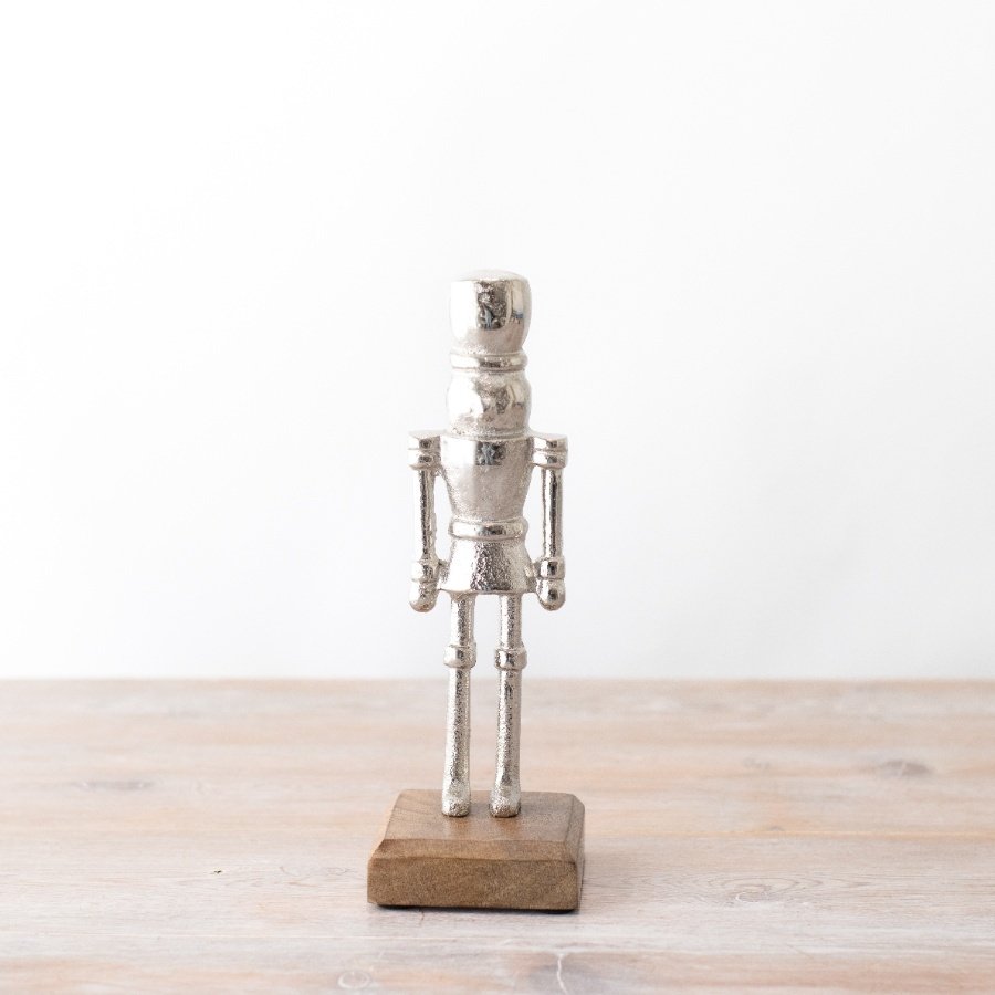 Mounted Aluminium Nutcracker Sculpture, 23cm
