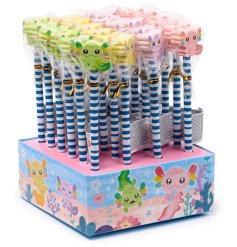 4/A Pencil & Eraser Topper in Axolotl Salamander 