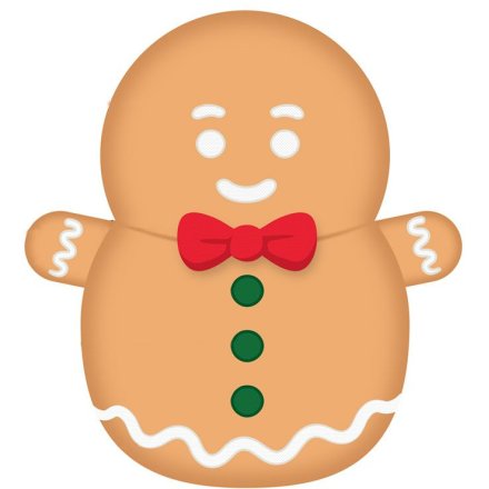 Squidglys Baker Street Christmas Gingerbread  Man Plush Toy