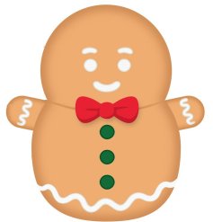 Squidglys Baker Street Christmas Gingerbread  Man Plush Toy