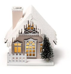 Snow Covered  LED Christmas House, 11cm