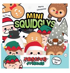 6/A Squidglys Festive Friends Christmas Plush Keyring
