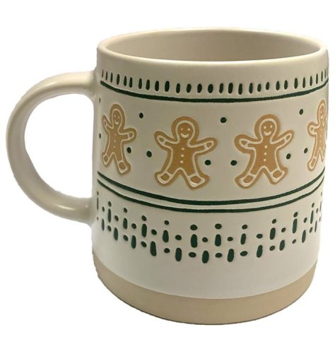 Coffee Tea Mug in Gingerbread Man Design, 9cm