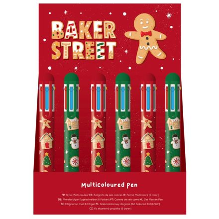 2/A Christmas Baker Street Gingerbread 6 Colour Pen & Charm
