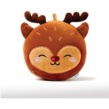 Blankeazzz Rudolph Festive Friends 2-in-1 Plush Travel Pillow and Blanket for Christmas