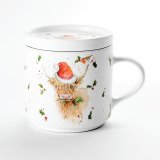 Jan Pashley Highland Cow Mug & Coaster Lid Set