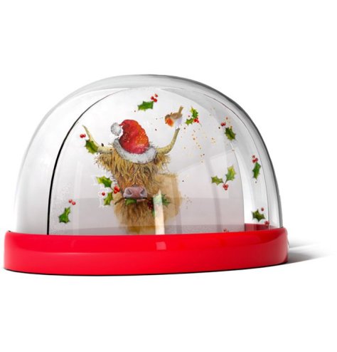 From the Jan Pashley Christmas range, a Highland cow themed snow globe.