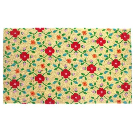 Flower Pattern Doormat, 73cm