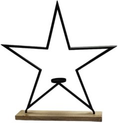 This matt black star candle holder is sure to bring a contemporary look to the home. 