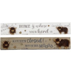 Add rustic charm to your home with this woodland-inspired wall plaque. Perfect for kitchen decor