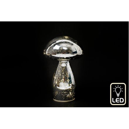 16.5cm Standing LED Mushroom Deco