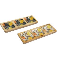 Add a pop of colour to your dinner parties with these citrus serving trays