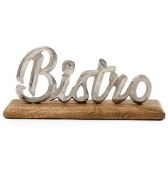 This stylish 'Bistro' freestanding decoration would style perfectly in any kitchen. 