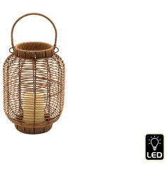 Bring the calming essence of the outdoors into your home with this wicker lantern. Ideal for various interior designs