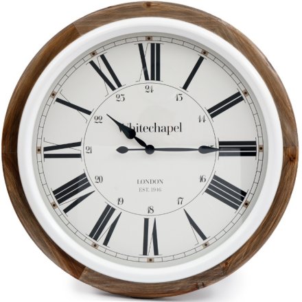Round Wooden Wall Clock, 68cm