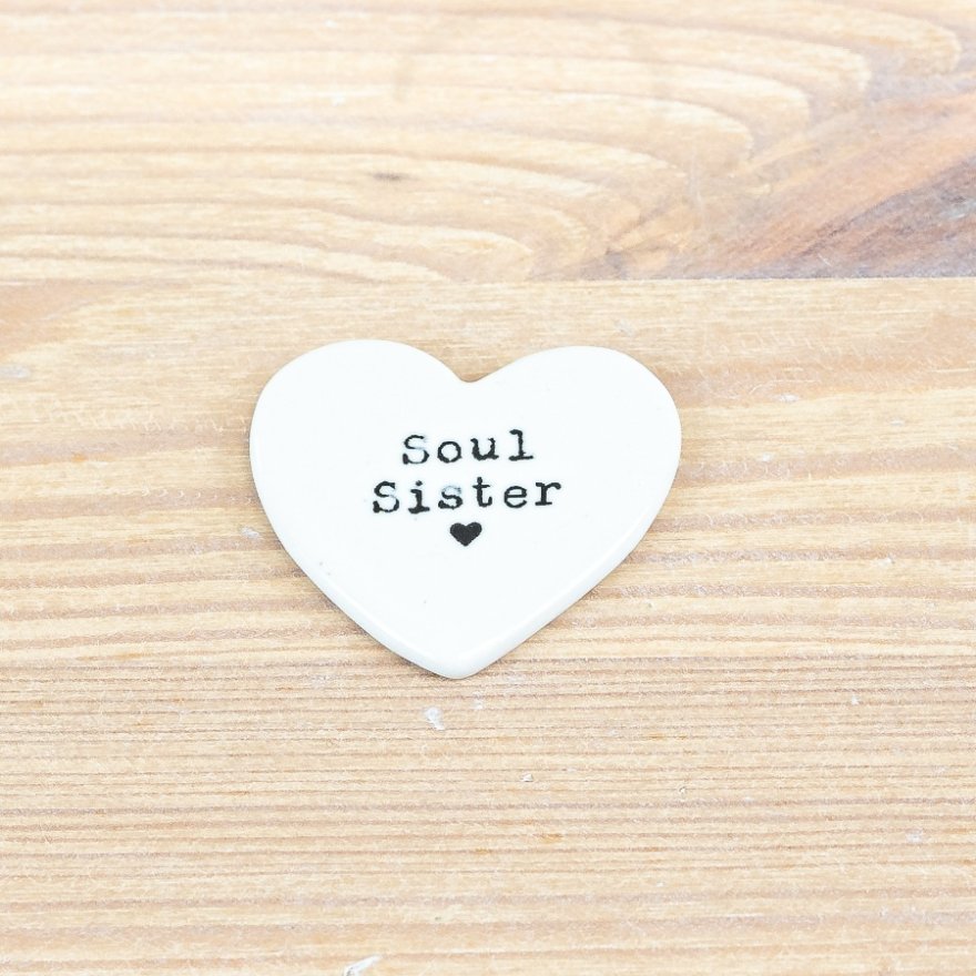 4cm Soul Sister Heart-Shaped Token