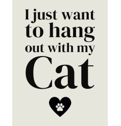 A cute metal sign perfect for all cat lovers