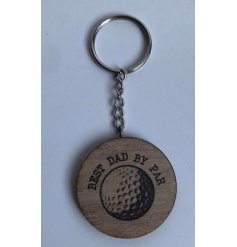 Give the gift of rustic charm with this round keyring. Perfect for personal use or as a thoughtful present. 