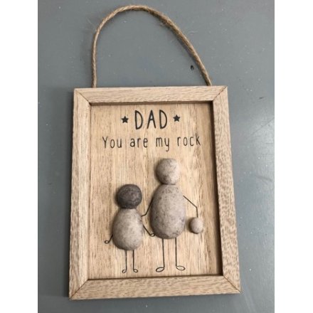 Dad You Are My Rock Hanging Plaque, 13.5cm