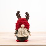Add some festive charm to your home with our adorable Fabric Sitting Gnome With Antlers, 