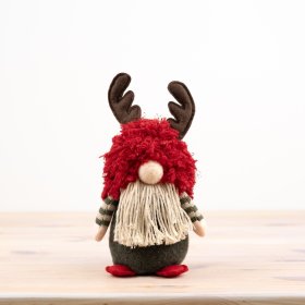 Add a festive touch to your home with our adorable Fabric Sitting Gnome 