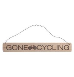 Rustic sign designed for the family's bike enthusiast