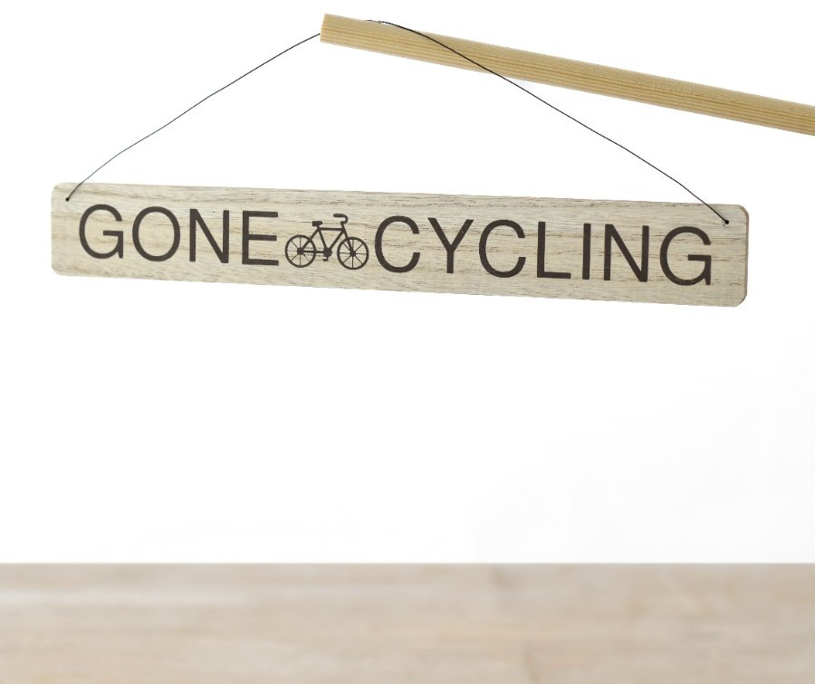 Get your family's cyclist a charming sign with a rustic touch.