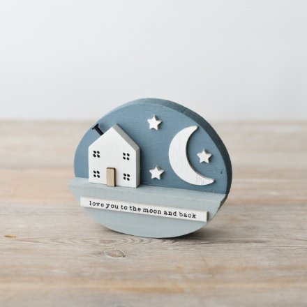 Love you to the moon and back Plaque, 11cm