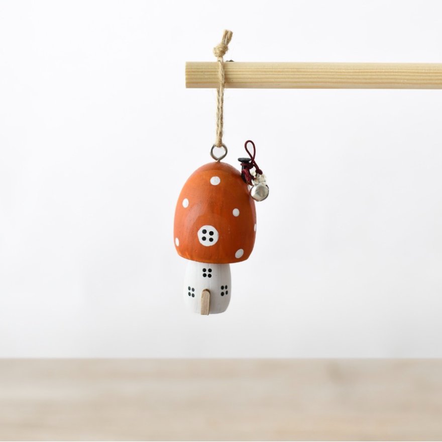 8cm Orange Mushroom House Hanger