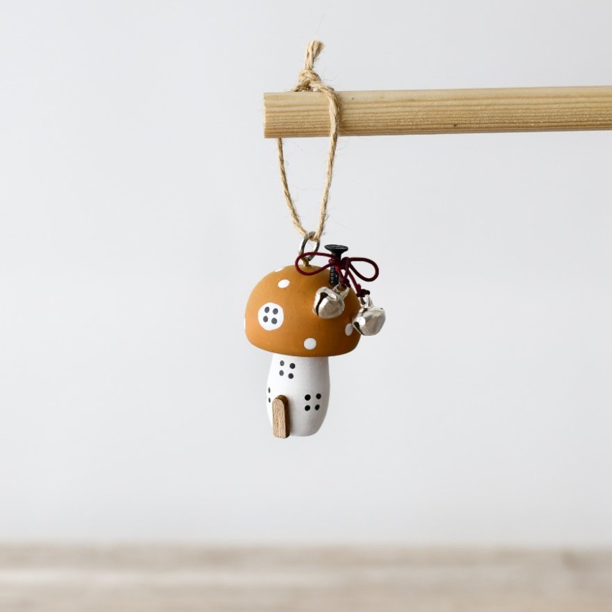 Hanging Mushroom House Deco, 6cm