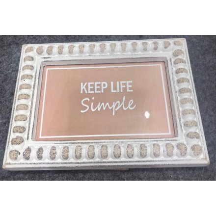 19cm Keep Life Simple Photo Frame