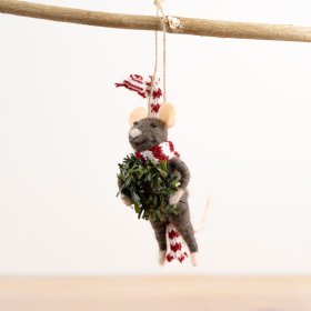 Add a touch of whimsy to your holiday decor with our Hanging Mouse Decoration. Deck the halls with charming cheer!