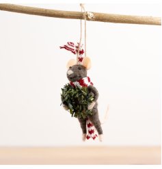 Deck the halls with whimsical charm thanks to our Hanging Mouse Decoration 