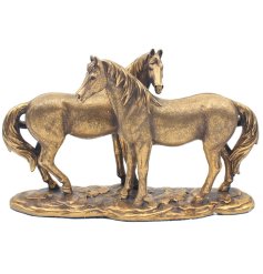 This stunning Two Horses Ornament adds a charming touch to your home decor. Part of the Leonardo Collection