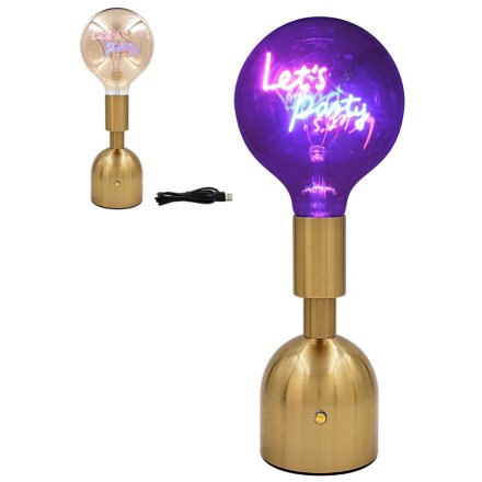 Lets Party LED Text Lamp, 33cm