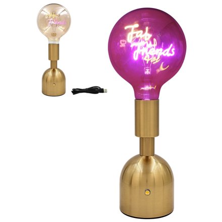 Fab Friends LED Text Lamp, 33cm