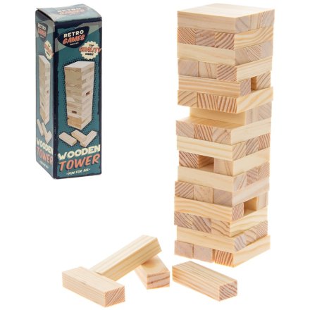 Retro Wooden Tower Game
