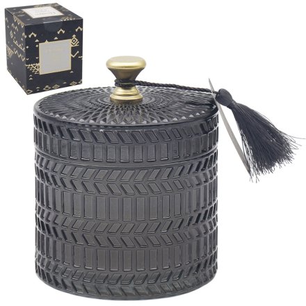 Scented Graphite Desire Candle Jar, 11cm