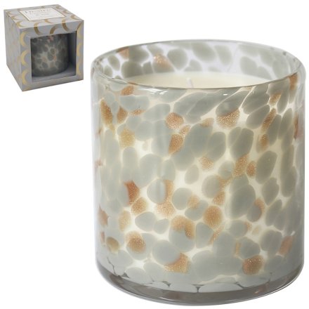 Cashmere Glass Candle, 26cm