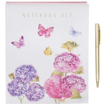 21cm Butterfly Blossom Notebook & Pen Kit