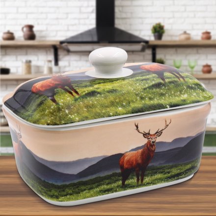 Stag Butter Dish, 17cm