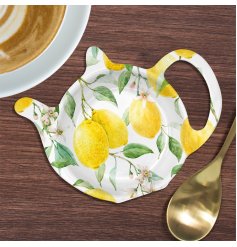 Keep your tea area tidy with this charming teapot-inspired tea bag holder. Perfect for a touch of sweetness and count