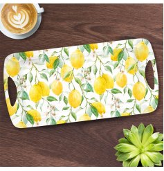 Liven up your kitchen with this delightful Lemon grove tray.