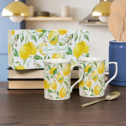 12cm Lemon Grove Mug Set of 2