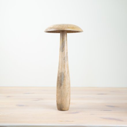Add a rustic touch to your home with our beautifully crafted Wooden Mushroom 