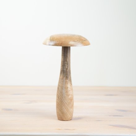 Add a touch of rustic charm to your home with our timeless Wooden Mushroom,